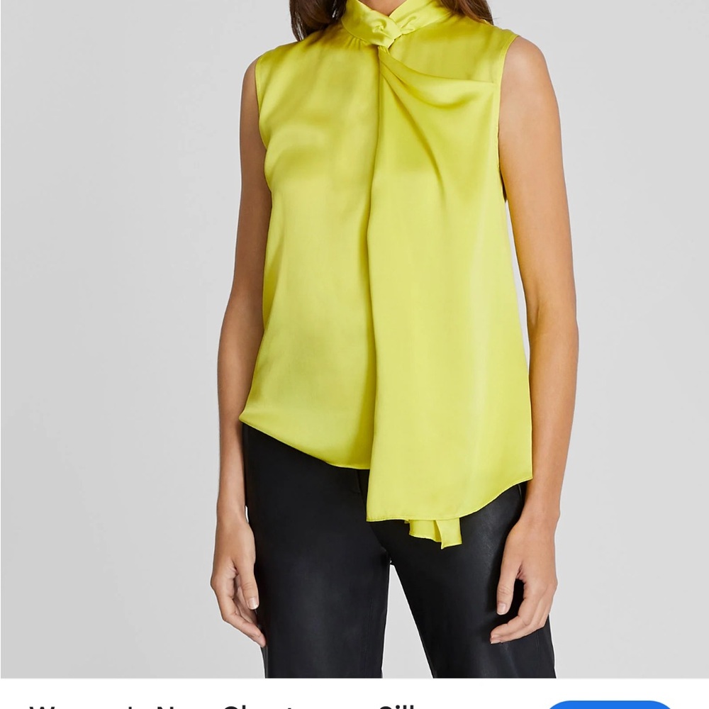 Yellow Club Monaco Silk blouse shirt